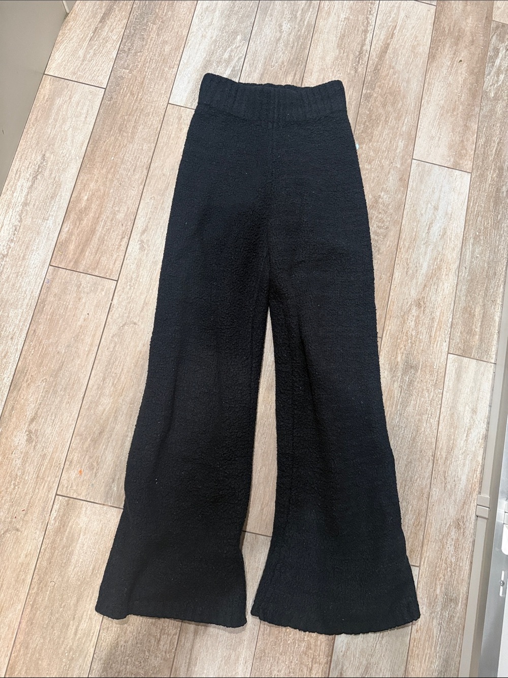 SKIMS Black Kids Wide-Leg Knit Joggers